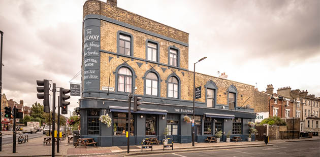 Outside of Streatham pub in London